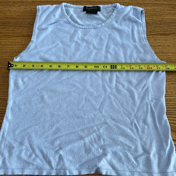 Danier Vintage Periwinkle Sleeveless Top M - Picture 6 of 8